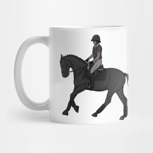 Black Dressage Canter Mug